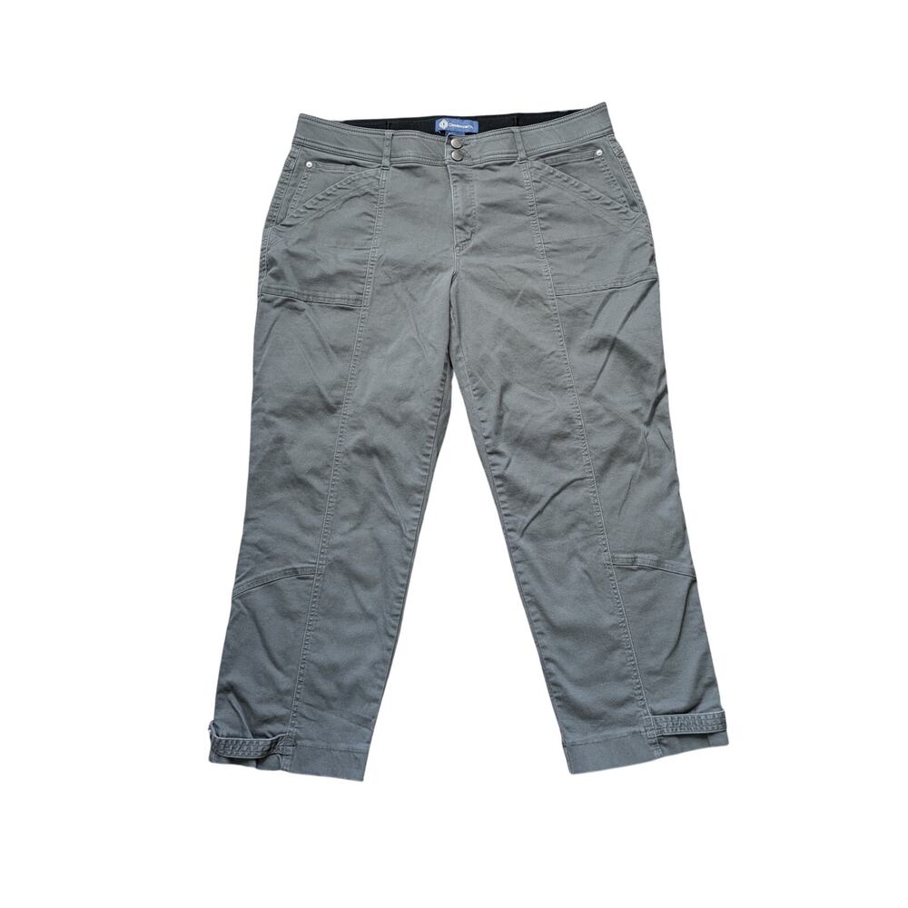Democracy Ab Solution Cropped Pants Womens 16W Green Cotton Performance Comfort
